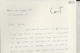 [Carta] 1951 magg. 26, Roma, [Italia] [a] Gabriela Mistral