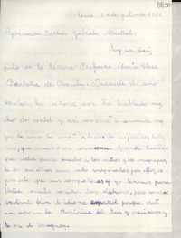 [Carta] 1951 jul. 24, Bolonia, [Italia] [a] Gabriela Mistral