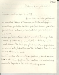 [Carta] 1951 jul. 27, Bolonia, [Italia] [a] Gabriela Mistral