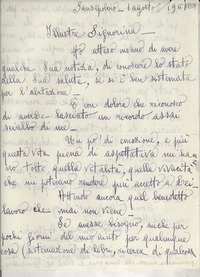 [Carta] 1951 ag. 1, Sansepolcro, Avezzo, [Italia] [a] Gabriela Mistral