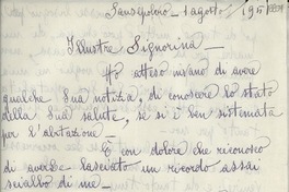 [Carta] 1951 ag. 1, Sansepolcro, Avezzo, [Italia] [a] Gabriela Mistral