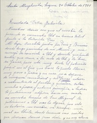 [Carta] 1951 ott. 20, Santa Margherita Ligure, [Italia] [a] Gabriela [Mistral]