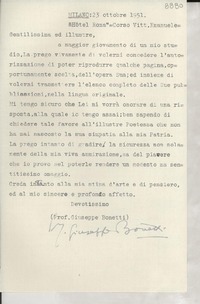 [Carta] 1951 ott. 23, Milano, [Italia] [a] [Gabriela Mistral]