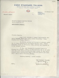 [Carta] 1951 ott. 31, Genova, [Italia] [a] Gabriela Mistral, Napoli, [Italia]