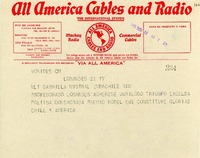 [Telegrama] 1945 nov. 18, Los Andes [a] Gabriela Mistral