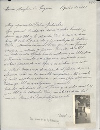 [Carta] 1951 ago., Santa Margherita Ligure, [Italia] [a] Gabriela Mistral