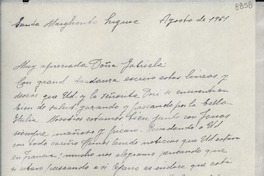 [Carta] 1951 ago., Santa Margherita Ligure, [Italia] [a] Gabriela Mistral