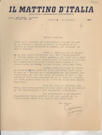 [Carta] 1951 nov. 10, Napoli, [Italia] [a] [Gabriela Mistral]