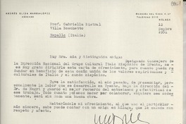 [Carta] 1951 sept. 12, Málaga, [España] [a] Gabriela Mistral, Rapallo, Italia