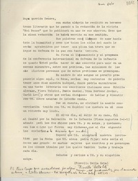 [Carta] 1951 oct. 2, Roma, [Italia] [a] Gabriela Mistral