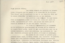 [Carta] 1951 oct. 2, Roma, [Italia] [a] Gabriela Mistral