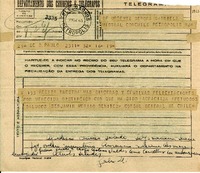 [Telegrama] 1945 nov. 17, Sao Paulo [a] Gabriela Mistral, Petrópolis