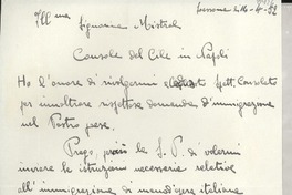 [Carta] 1952 abr. 14, Lessona, [Italia] [a] [Gabriela] Mistral, Napoli, [Italia]