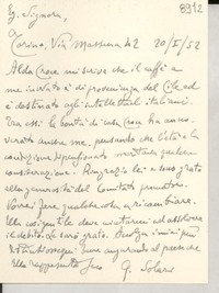 [Carta] 1952 genn. 20, Torino, [Italia] [a] Gabriela Mistral
