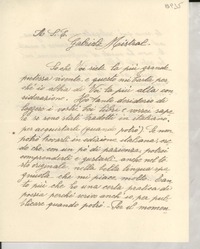 [Carta] 1952 giugno 3, Roma, [Italia] [a] Gabriela Mistral