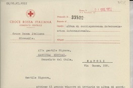 [Carta] 1952 giugno 21, Roma, [Italia] [a] Gabriela Mistral, Napoli, [Italia]