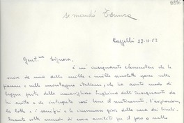 [Carta] 1952 nov. 22, [Italia] [a] Gabriela Mistral