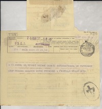 [Telegrama] 1952 mar. 24, Viena, [Austria] [a] Gabriela Mistral, Napoli