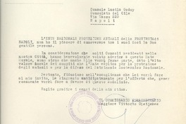 [Carta] 1952 mar. 11, Napoli, [Italia] [a] Lucila Godoy, Napoli