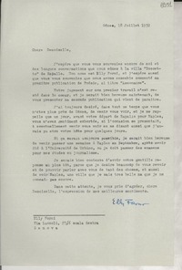 [Carta] 1952 juil. 18, Genova, [Italia] [a] Gabriela Mistral