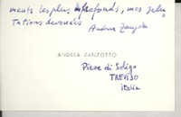 [Carta] 1952, Treviso, Italia [a] Gabriela Mistral