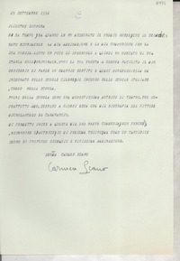 [Carta] 1952 sett. 25, [Italia?] [a] [Gabriela Mistral]