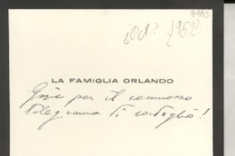 [Tarjeta] [1952?] [ott.?], [Italia] [a] [Gabriela Mistral]