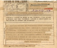 [Telegrama] 1945 dic. 15, Santiago [a] Gabriela Mistral, Petrópolis
