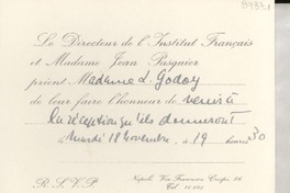 [Tarjeta] [1952?], Napoli, [Italia] [a] L. Godoy