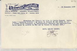 [Carta] 1952 dic. 22, Napoli, [Italia] [a] Lucila Godoy