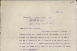 [Carta] 1934 mar. 22, Madrid, [España] [a] Carlos Morla Lynch