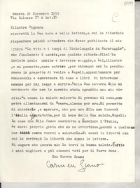 [Carta] 1952 dic. 26, Genova, [Italia] [a] [Gabriela Mistral]