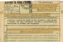 [Telegrama] 1945 nov. 17, Concepción [a] Gabriela Mistral, Petrópolis