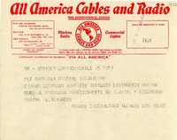 [Telegrama] 1945 nov. 18, Los Andes, [Chile] [a] Gabriela Mistral, Río de Janeiro