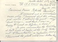 [Carta] 1952 May 30, New York, [EE.UU.] [a] Gabriela Mistral