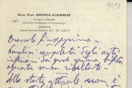 [Carta] 1953 sept. 9, [Genova], [Italia] [a] Giuseppina Broccolo