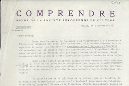 [Carta] 1953 nov. 2, Venise, [Italia] [a] Gabriela Mistral, Napoli, [Italia]