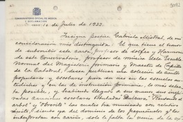 [Carta] 1933 jul. 10, Cádiz, [España] [a] Gabriela Mistral