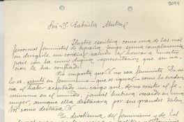 [Carta] 1933 jul. 21, Madrid, [España] [a] Gabriela Mistral