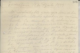 [Carta] 1933 ago. 17, Tarragona, [España] [a] Gabriela Mistral