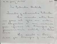 [Carta] 1938 jun. 8, Barcelona, [España] [a] Gabriela Mistral