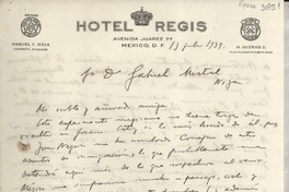 [Carta] 1939 jul. 13, México D. F. [a] Gabriela Mistral, Niza