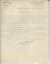 [Carta] 1933 ago. 28, Hellín, Albacete, [España] [a] Gabriela Mistral