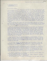 [Carta] 1943 ago. 11, Barranquilla, [Colombia] [a] Gabriela Mistral, Petrópolis