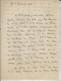 [Carta] 1943 sept. 11, Río [de Janeiro, Brasil] [a] Gabriela Mistral