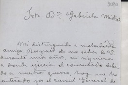 [Carta] 1944 mar. 23, Barcelona, [España] [a] Gabriela Mistral