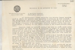 [Carta] 1945 nov. 24, Salamanca, [España] [a] Gabriela Mistral, Petrópolis, Brasil