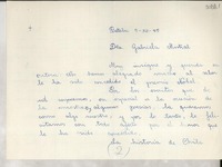 [Carta] 1945 dic. 5, Betelu, [España] [a] Gabriela Mistral