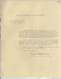 [Carta] 1946 mar. 27, Laguna de Tenerife, [España] [a] Gabriela Mistral, Santiago de Chile