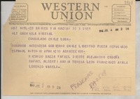 [Telegrama] 1946 jul. 4, Buenos Aires, [Argentina] [a] Gabriela Mistral, Los Ángeles